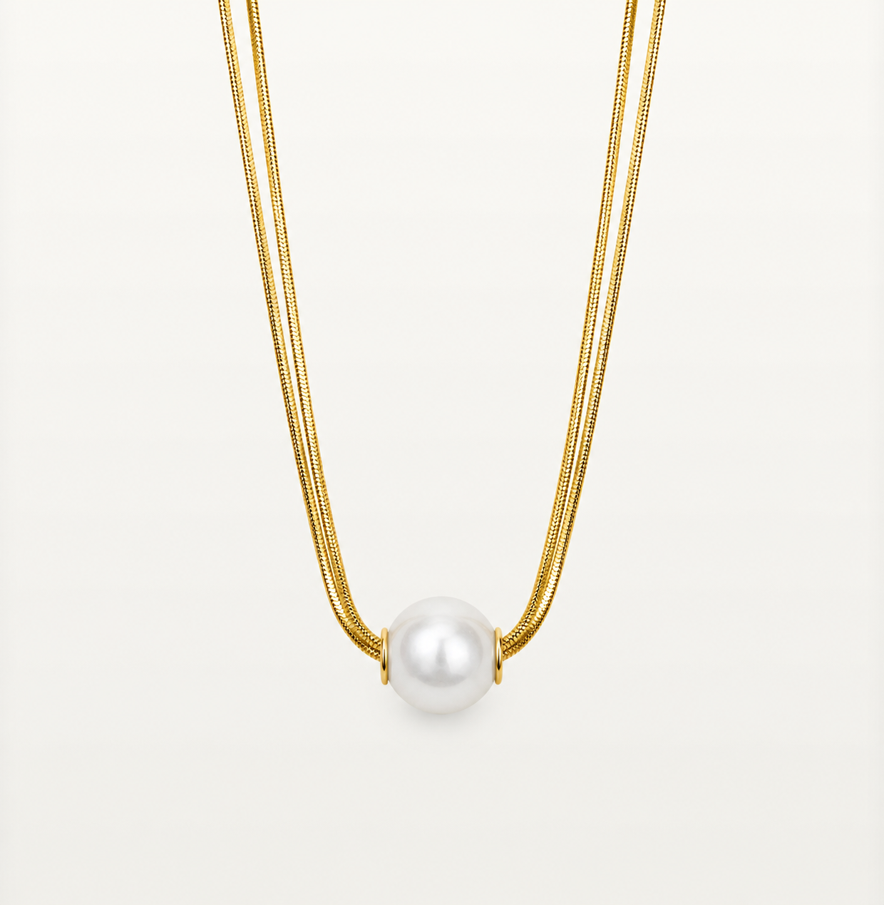 Big Pearl Two-Layer Necklace 🤍