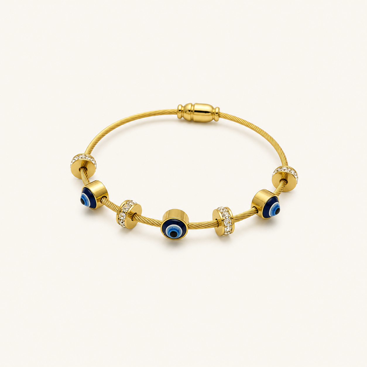 Gold-Plated Evil Eye Bracelet 🧿