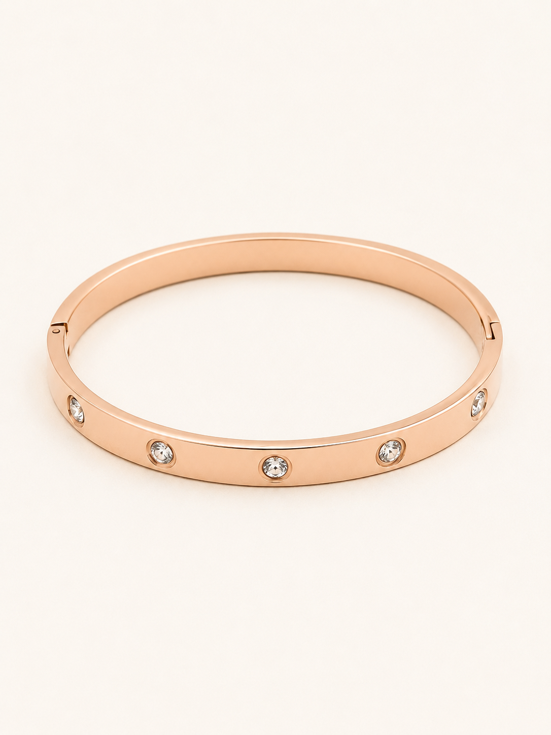Crystal Rose Gold Love Bangle Bracelet 🌸