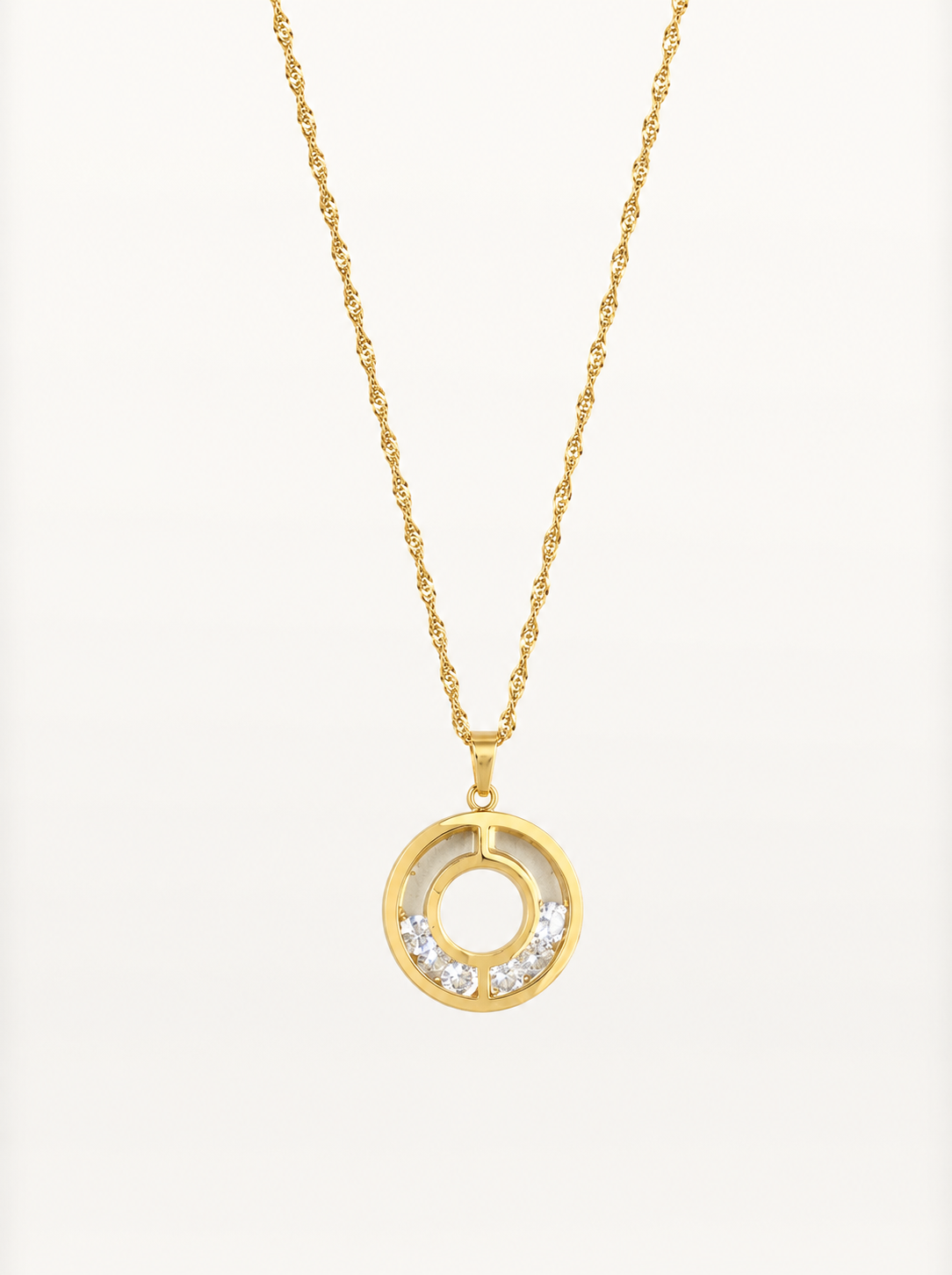Minimalist Round Stone Necklace 🤍