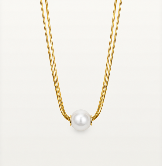 Big Pearl Two-Layer Necklace 🤍