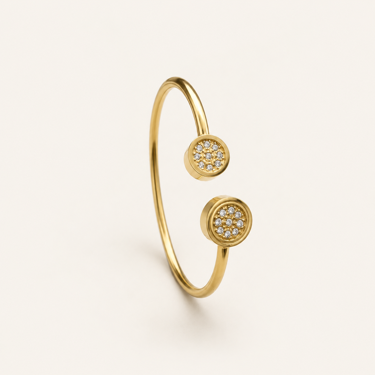 Round Diamond Cuff Bangle Bracelet ✨