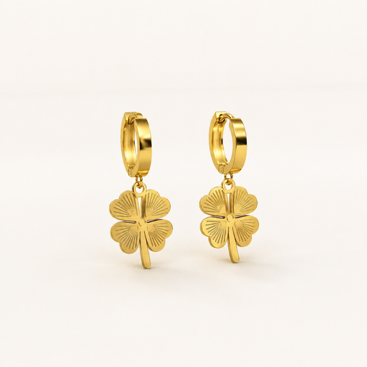 Clover Themed Drop Earrings 🍀