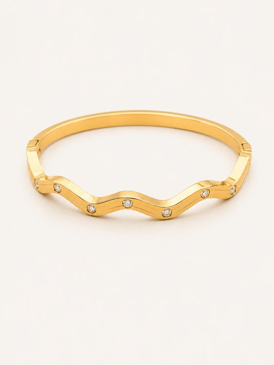 Contemporary Ripple Stone Bracelet 🤍