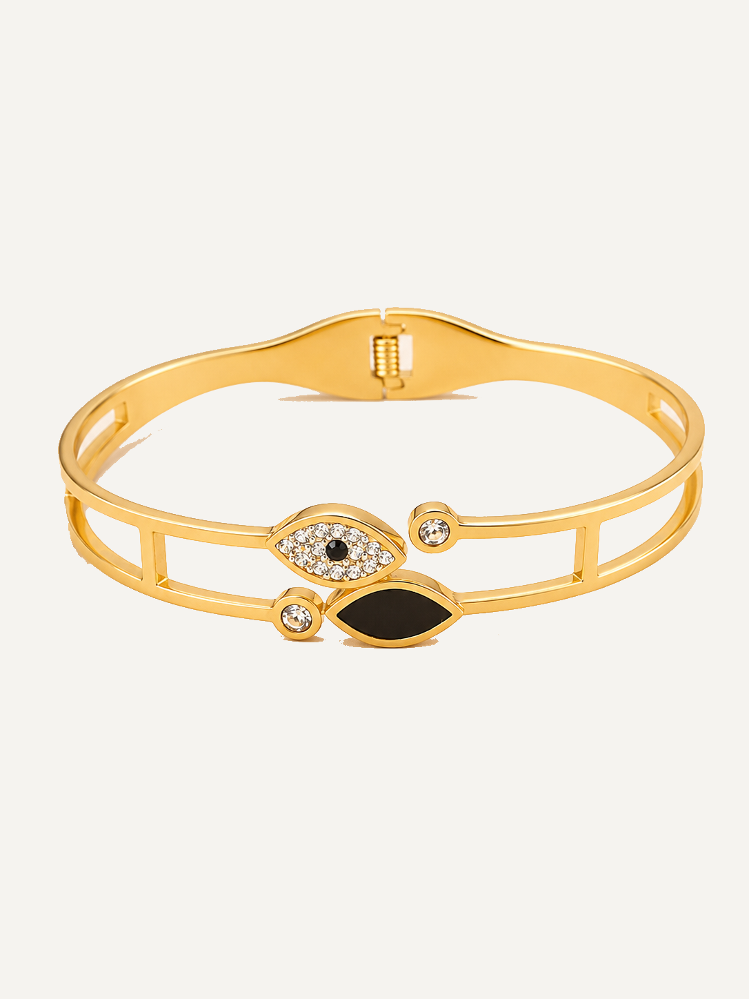 Gleaming Evil Eye Cuff Bracelet 🖤
