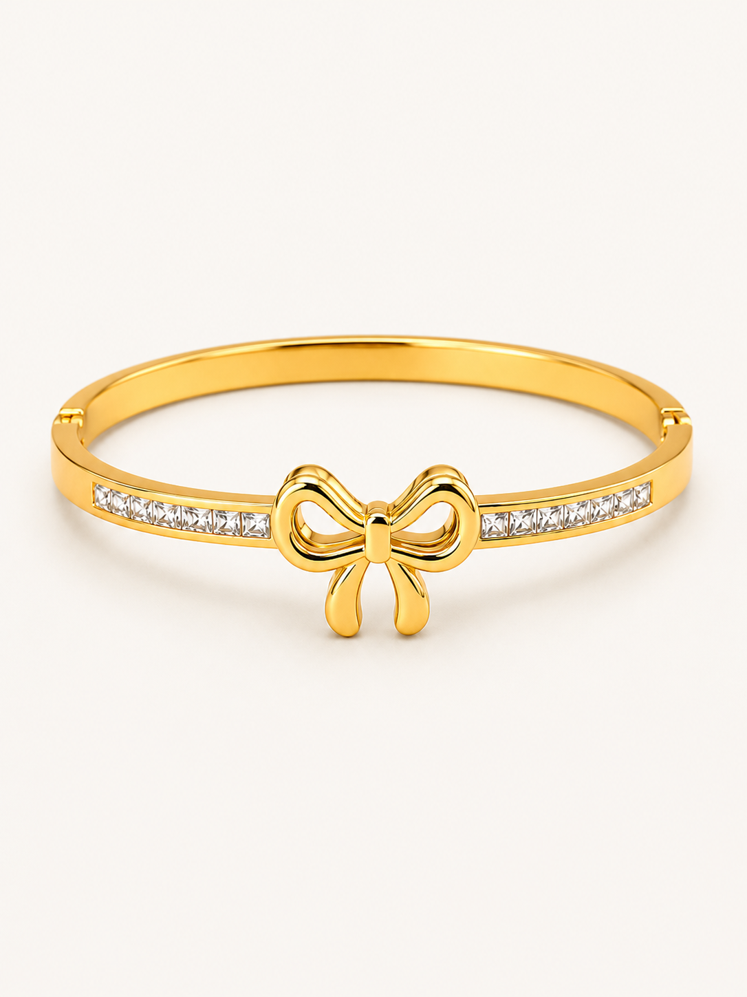 Golden Bow With Sparkling Line Bracelet 🎀