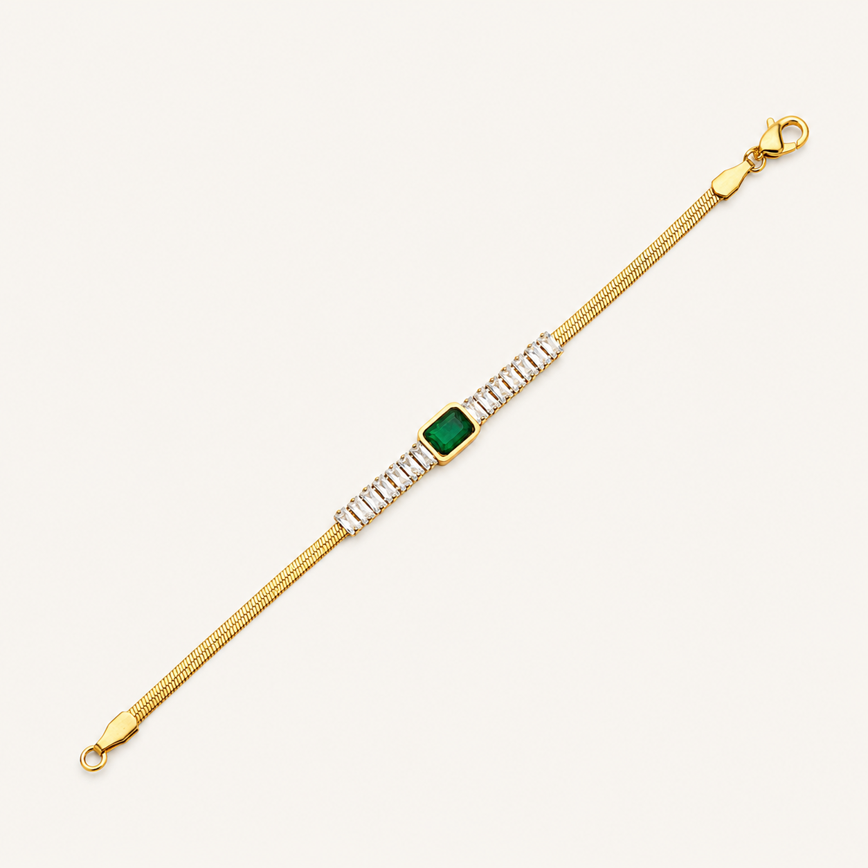 Emerald Crystal Accent Bracelet 💚