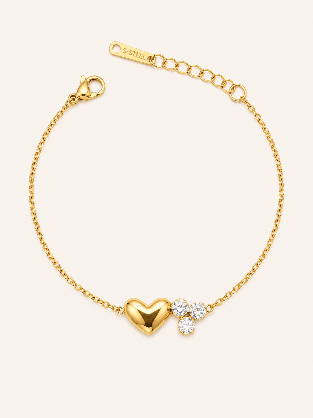 Heart Drop Link Bracelet 💫