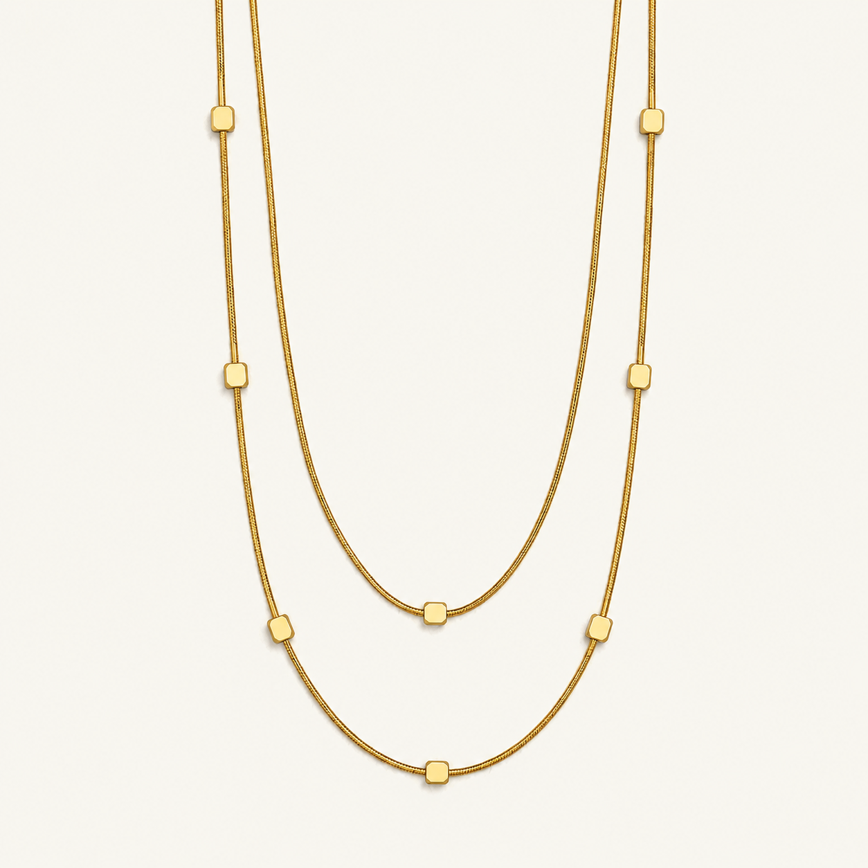 Luminous Two-Layer Beaded Necklace ✨