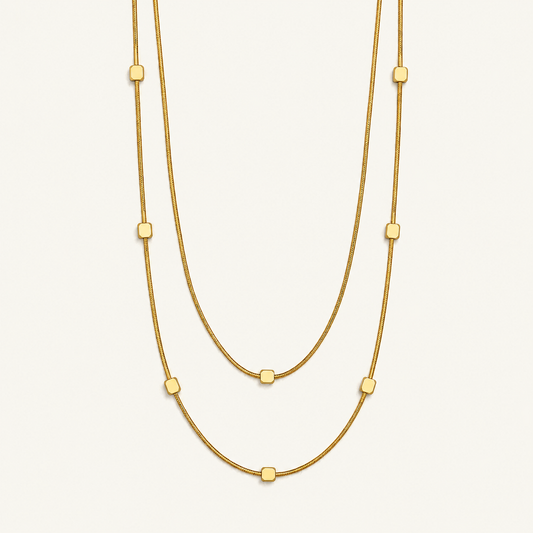 Luminous Two-Layer Beaded Necklace ✨