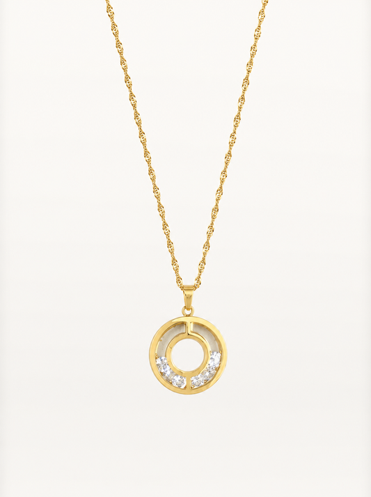 Minimalist Round Stone Necklace 🤍