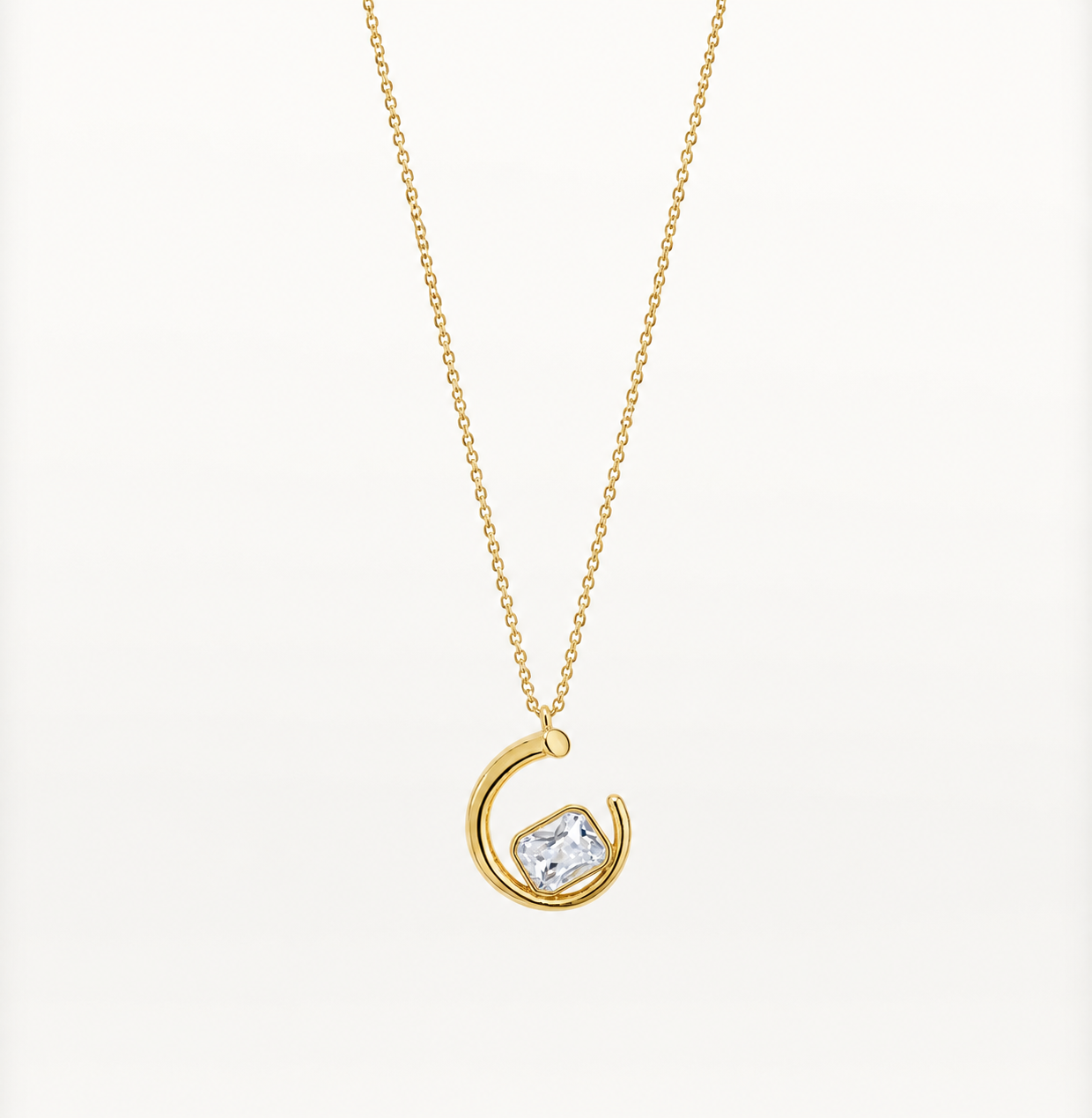 Moon Crystal Charm Necklace 🌙