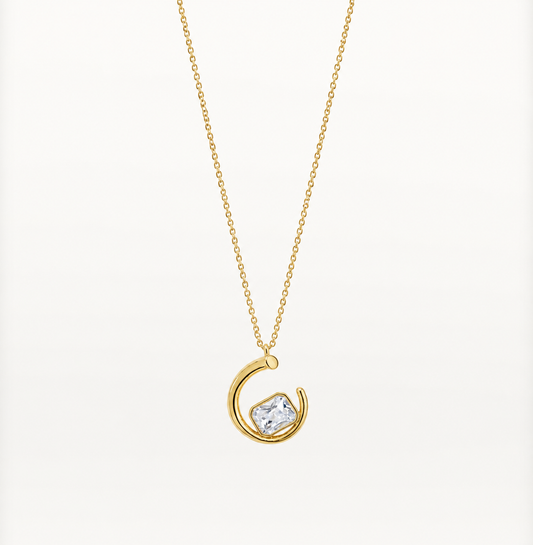 Moon Crystal Charm Necklace 🌙