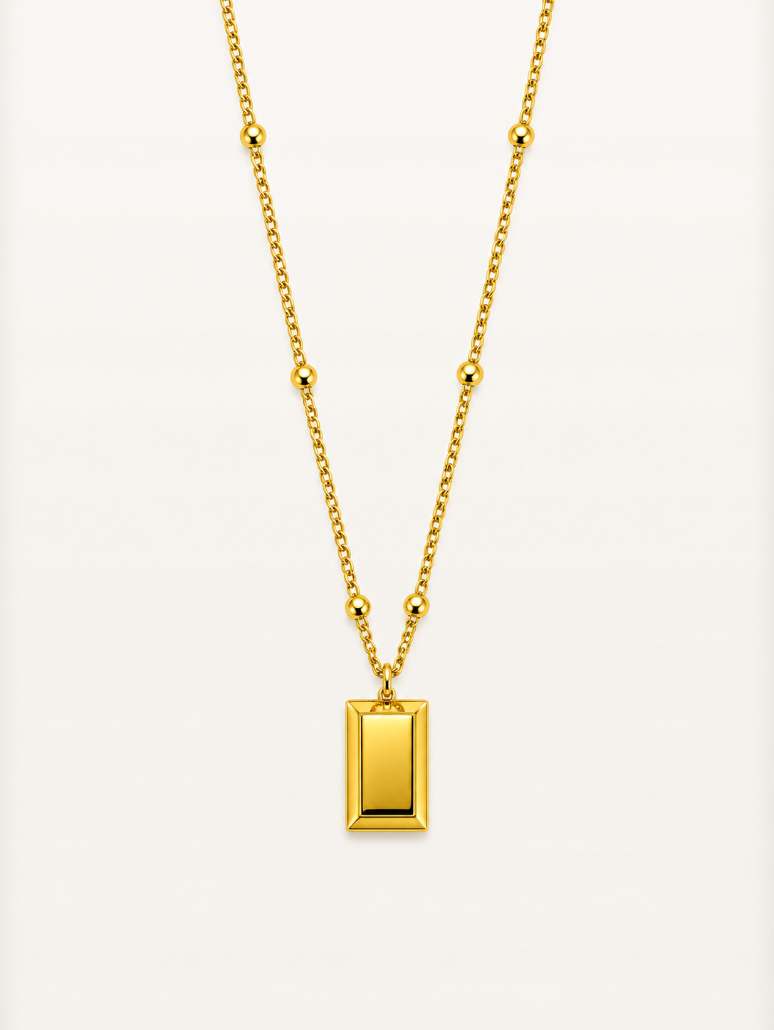 Sleek Golden Bar Pendant Necklace 🌟