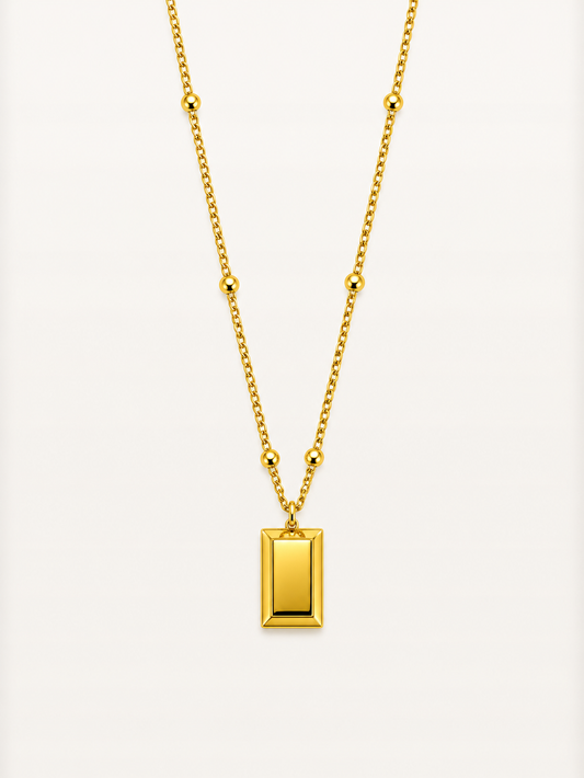 Sleek Golden Bar Pendant Necklace 🌟