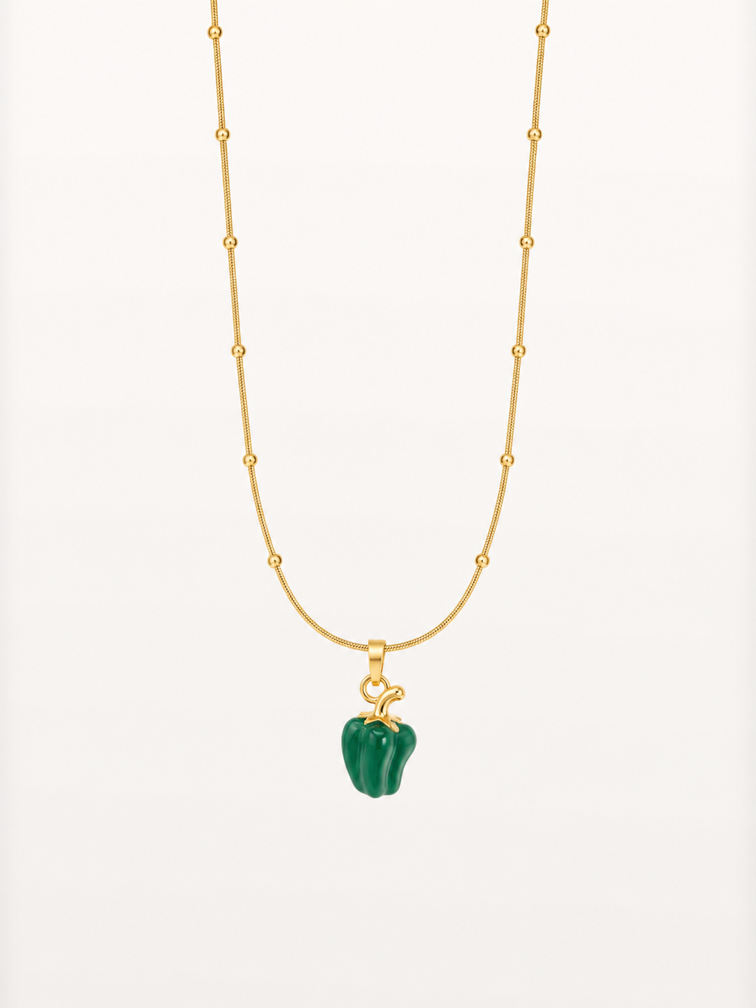 Tropical Green Pepper Pendant Necklace 💚
